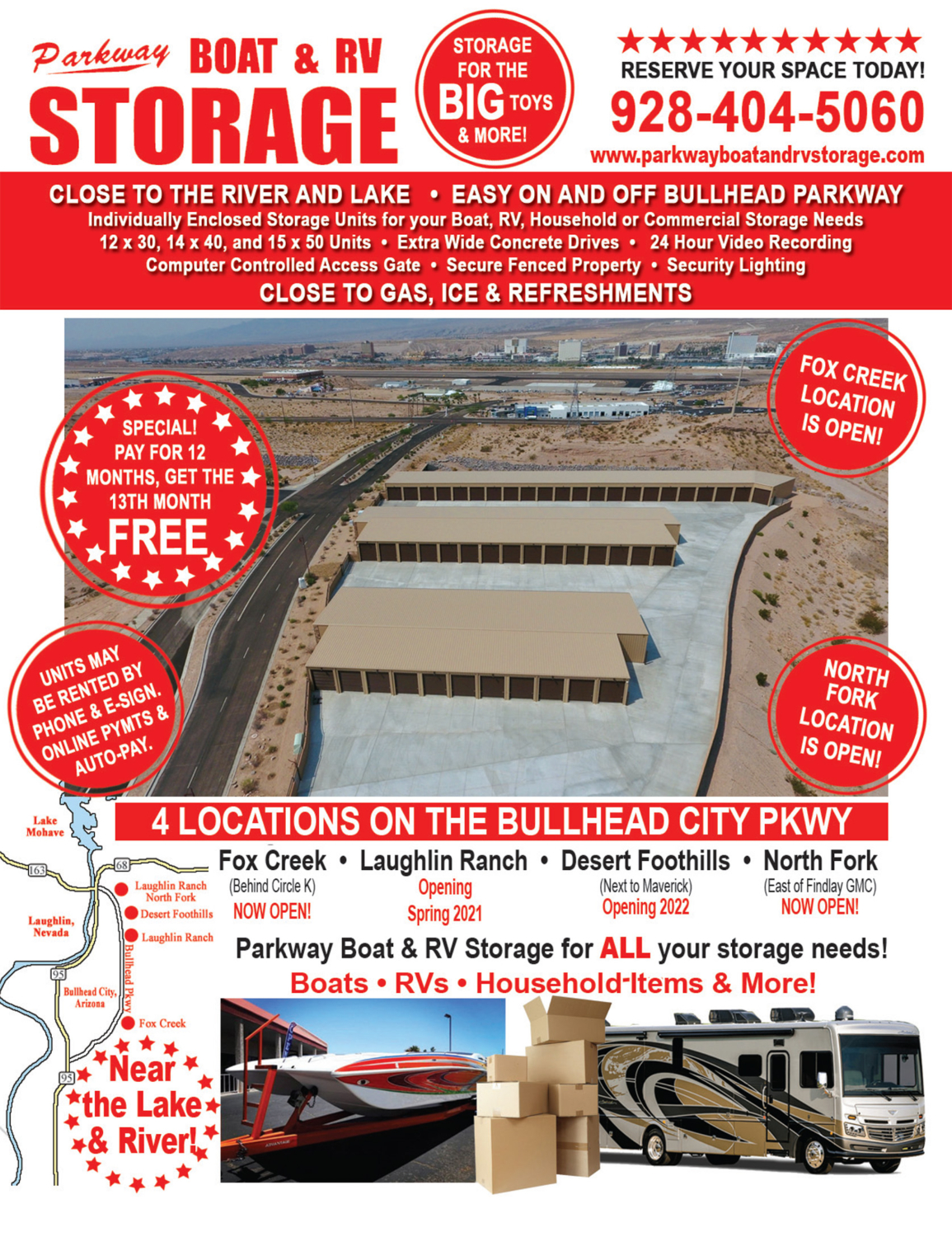 Parkway Boat and RV Storage Bullhead City, AZ